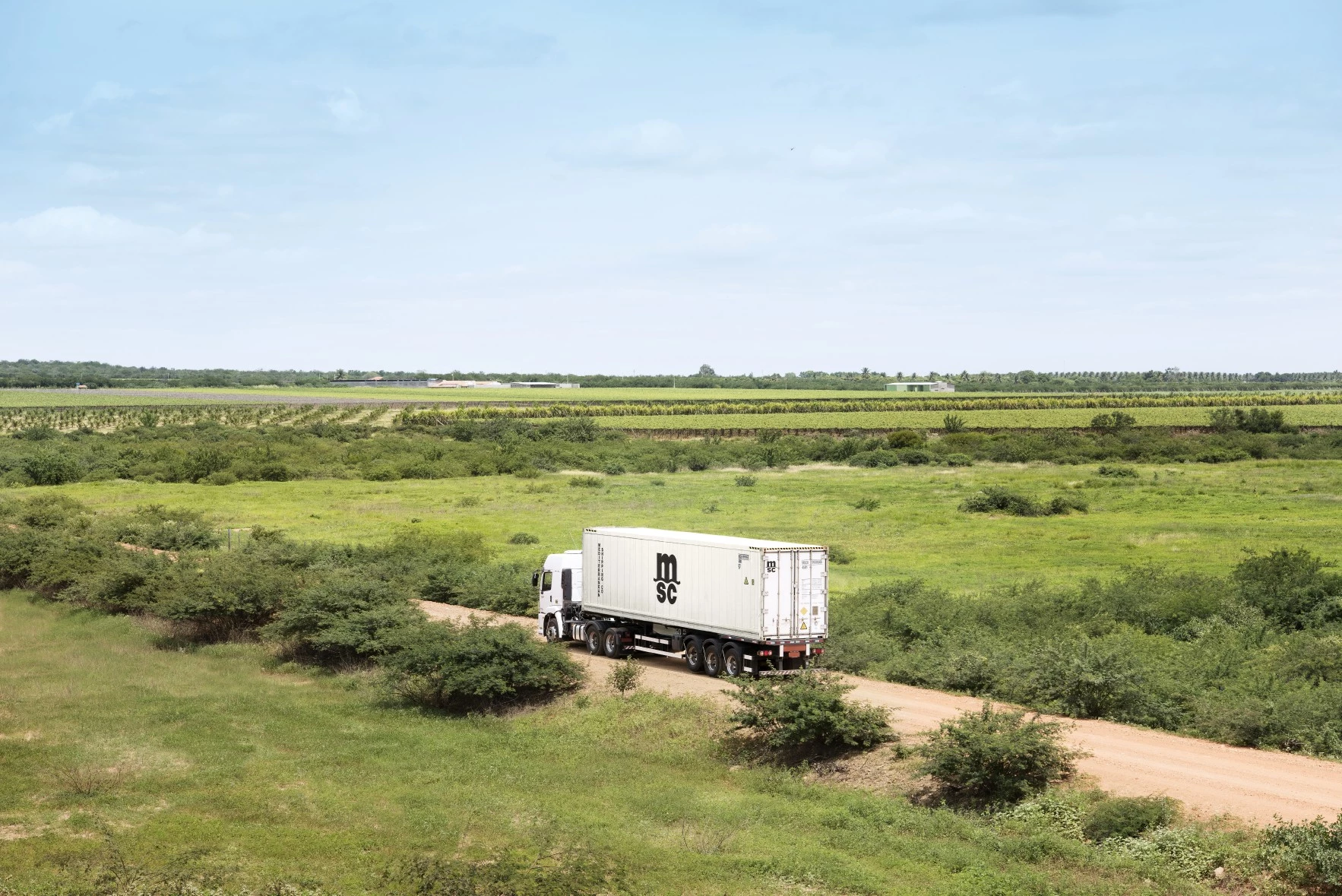 Truck with reefer in the countryside of Brazil.jpg
